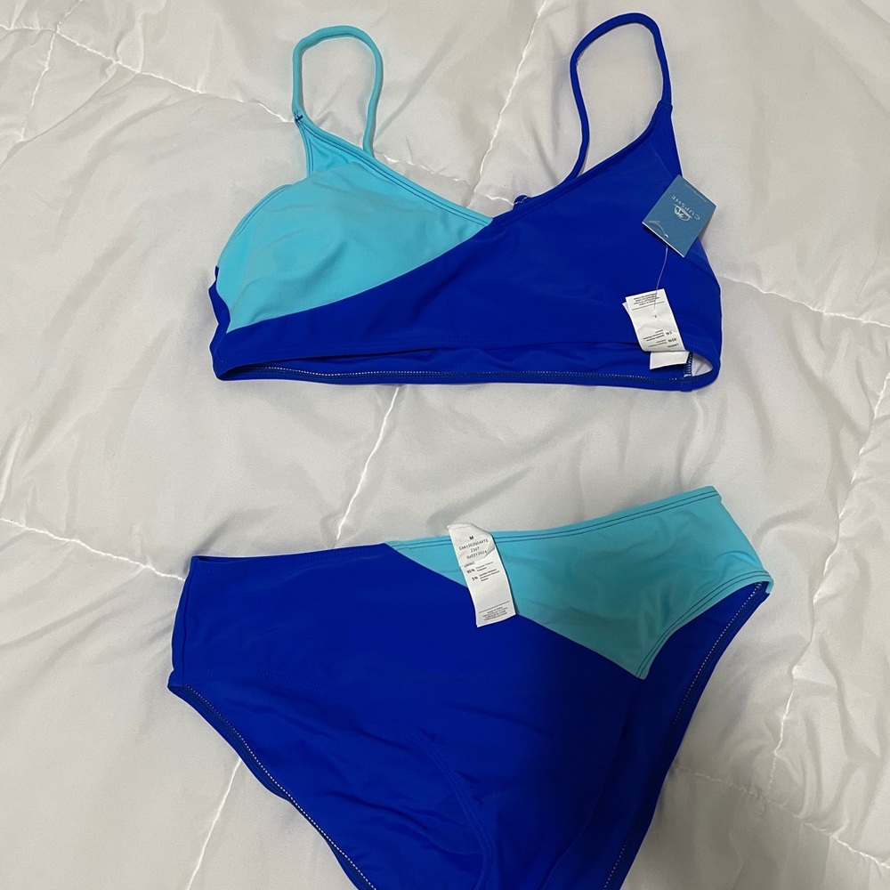 Cupshe Vibrant Blue and Aqua Bikini Set